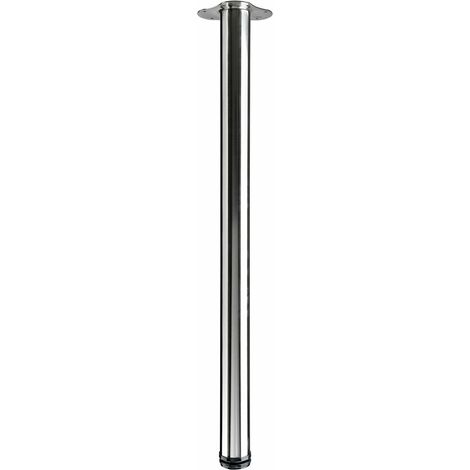 Hettich Tischbein 6,0 x 90 - 93 cm Edelstahl-Optik - 1 Stück Tischbeine