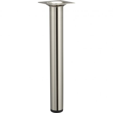 Hettich Tischbein 3,0 x 25 cm Stahl Edelstahl-Optik - 1 Stück Tischbeine
