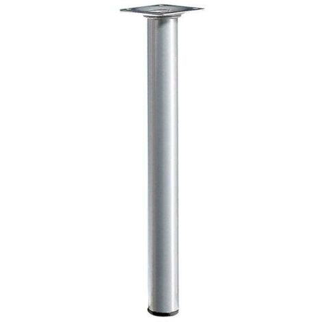 Hettich Tischbein 3,0 x 30 cm Stahl Aluminium-Optik - 1 Stück Tischbeine