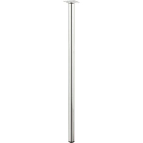 Hettich Tischbein 3,0 x 70 cm Stahl verchromt - 1 Stück Tischbeine
