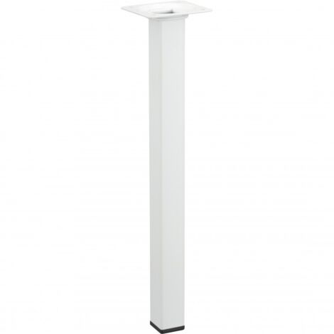 Hettich Tischbein Chipo SQ eckig 25 x 25 mm Stahl  30 cm hoch weiss Tischfuß