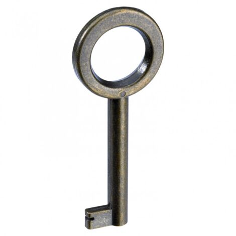 Hettich Buntbart-Schlüssel brüniert 65 x 4 mm Stahl, brüniert, 1 Stück Möbelbeschläge