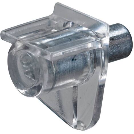 Hettich Safety - Bodenträger mit Stahlstift, transparent, 20 Stück Möbelbeschläge