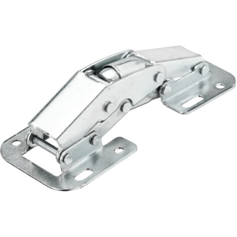 Hettich Aufschraubscharnier mit Feder 104 x 44 mm, 1 Stück Möbelbeschläge