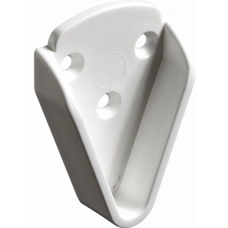 Hettich Schrankrohrlager Ø 25 mm Kusntstoff weiß, Keilform, 2 Stück Möbelbeschläge