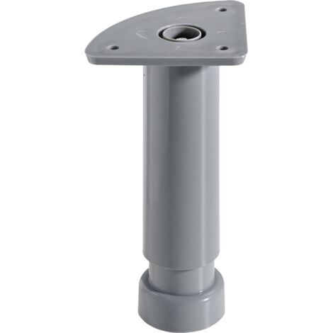 Hettich Sockelverstellfuß 3,2 x 13 - 18 cm Kunststoff grau - 1 Stück Tischbeine