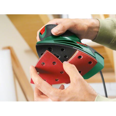 Bosch Home and Garden PSM 200 AES Multifunctionele Schuurmachine, (200 Watt, in Koffer), Zwart, Groen, Rood