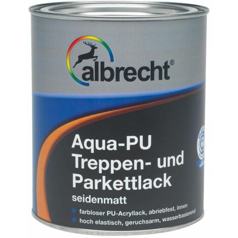 Albrecht Aqua PU-Treppen- und Parkettlack 2,5 l farblos seidenmatt Treppenlack
