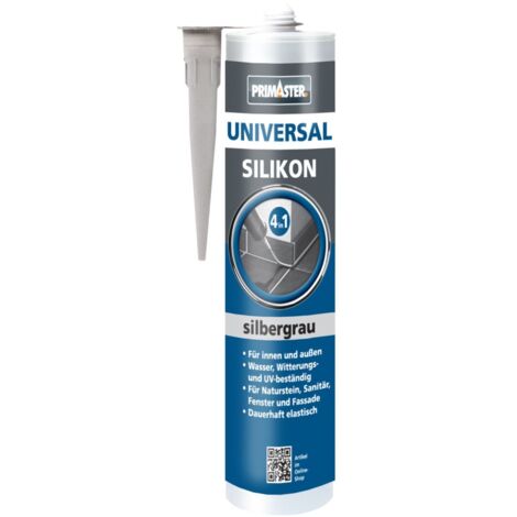 Primaster Universalsilikon 4 in 1 Silbergrau 300ml Vergilbungsfrei Innen&Außen (1/2)