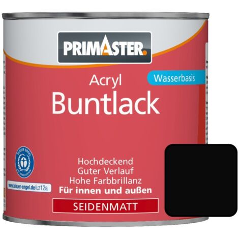 1 Kg STC 1K Acryl Lack Dickschichtlack RAL 9005 Tiefschwarz