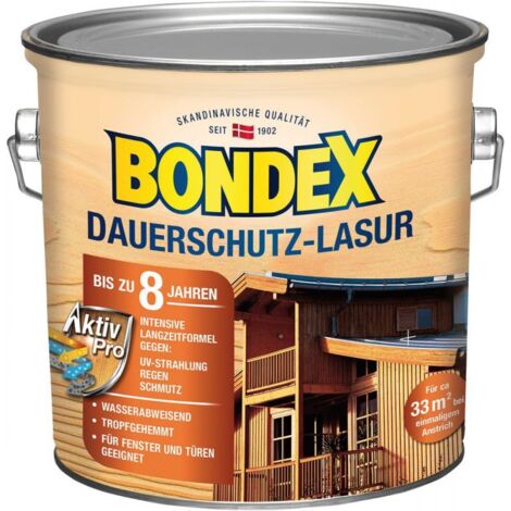 Bondex Dauerschutz Lasur 2,5 l eiche hell Holzlasur Schutzlasur Holzschutz
