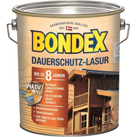 Bondex Dauerschutz Lasur 4 l, kiefer Holzlasur Schutzlasur Holzschutz Aussen
