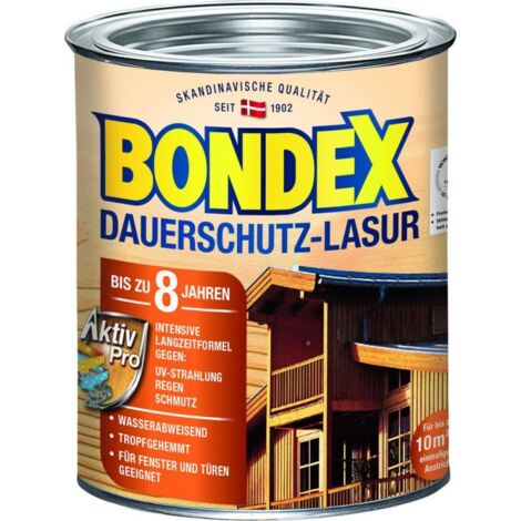 Bondex Dauerschutz Lasur 750 ml, teak Holzlasur Schutzlasur Holzschutz Aussen