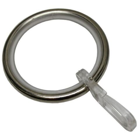 Gardinia Ringe mit Gleiteinlage, Ø 22/25 mm, edelstahl-optik Gardinenstangen & Zubehör