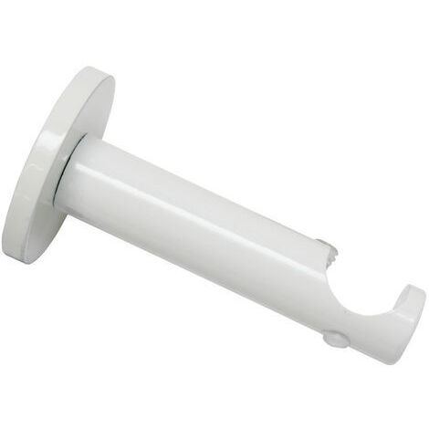 Gardinia Traeger Chicago 1-läufig offen, Ø 20mm, weiß, 8 cm Gardinenstangen & Zubehör