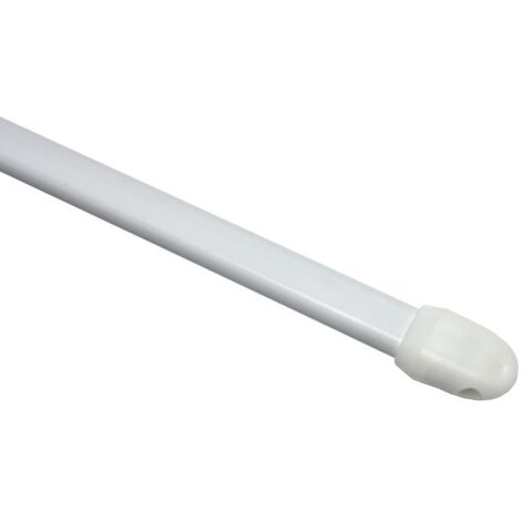 Gardinia Vitragestange flachoval weiß, Ø 11 mm, ausziehbar 50 - 80 cm Vitragestangen