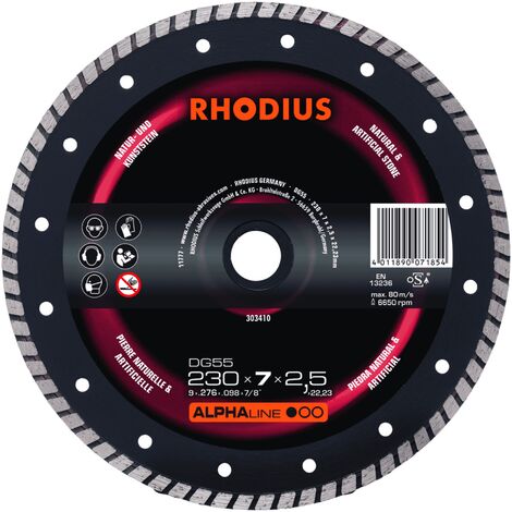 RHODIUS DG55, 1 Stück, 125 x 7,0 x 1,9 mm, Diamanttrennscheibe