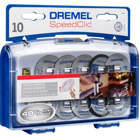 Dremel SC690 EZ SpeedClic Trennscheiben und Aufspanndorn-/Schneide-Set, kompatibel mit Winkelschleifmaschine