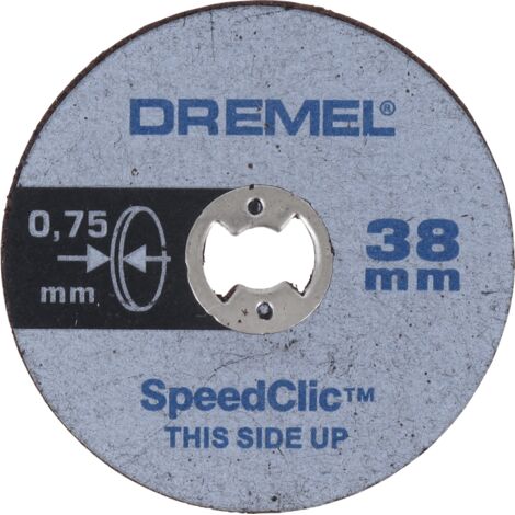 Dremel SC409 SpeedClic dünne Trennscheiben, Zubehörsatz mit 5 Trennscheiben zum Trennen von Metallrohren, gehärtetem Stahl, Kupfer, Trockenbauplatten u.v.m (1/5)