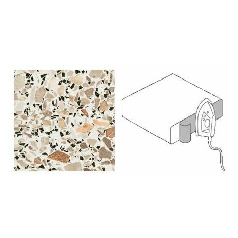 Getalit Umleimer Mosaik-Karmin 65 cm mit Schmelzkleber 2-teilig Arbeitsplattenzubehör
