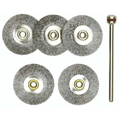 Proxxon Micromot Radbürsten Stahl 5 Stahlbürsten in Radform, 1 Träger (1/2)
