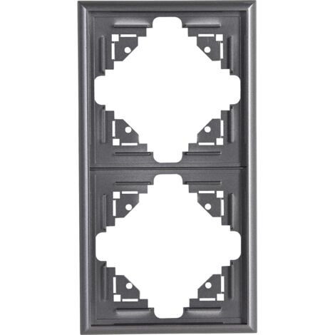 Kopp Abdeckrahmen 2-fach Malta, silber-anthrazit, 309215068 Kopp
