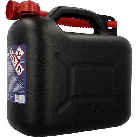 Unitec Benzinkanister 10 Liter Volumen Kunststoff schwarz