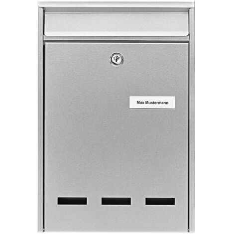 Burg Wächter 61020 POCKET 5871 SI Briefkasten Stahl Silber Schlüsselschloss