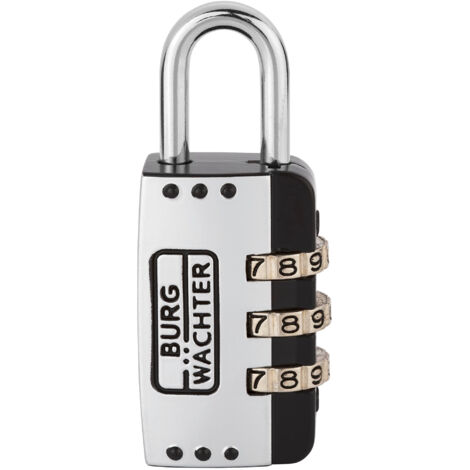 Burg-Wächter Zahlen-Vorhängeschloss Combi Lock 72 25 SB verchromt