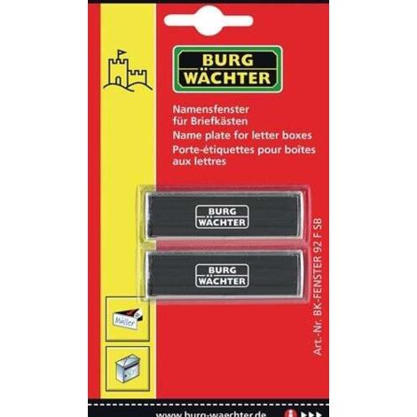 Burg Wächter 18661 BK 92 F SB Namensfenster Kunststoff Transparent