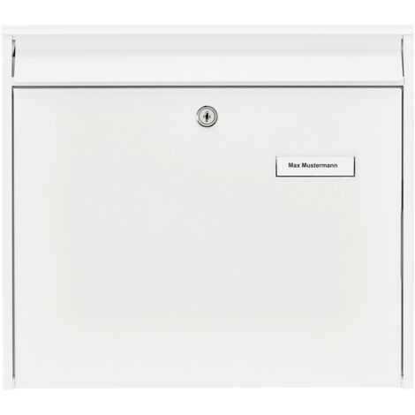 Briefkasten Mail 5877 W Höhe 322 mm Breite 362 mm Tiefe 100 mm weiß Stahl DIN C4