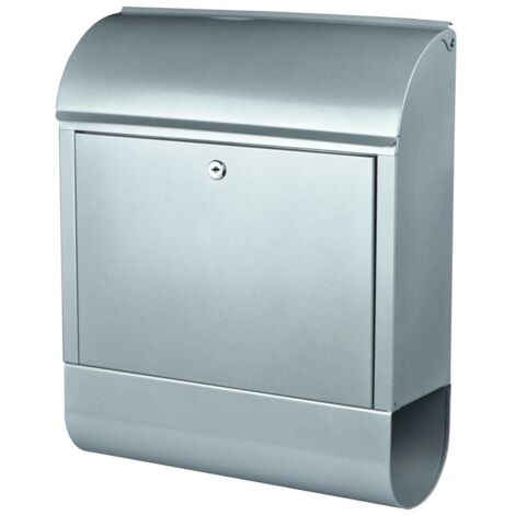 Briefkasten Scandic 825 Si Höhe 460 mm Breite 380 mm Tiefe 125 mm silber Stahl DIN C4