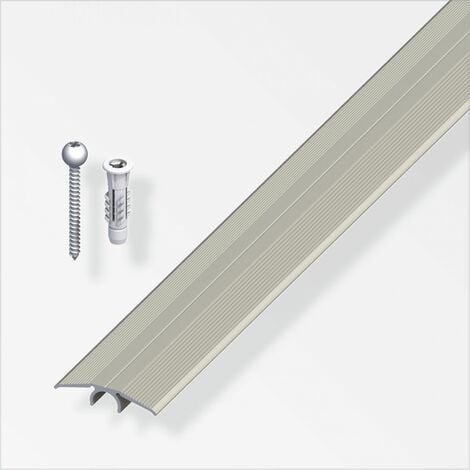 alfer Übergangs-Profil und Dübel-System 0.9 m, 33 mm, Alu, eloxiert, titan Metall- und Stahlprofile
