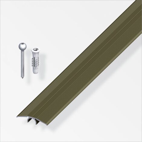 alfer Übergangs-Profil und Dübel-System 0.9 m, 33 mm, Alu, eloxiert, bronze Metall- und Stahlprofile