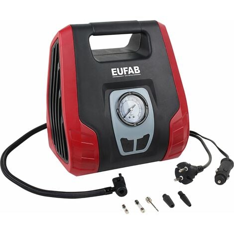 Eufab Kompressor Dual 12/230 V 8,3 bar Auto KFZ Druckluft Elektrische  Luftpumpe