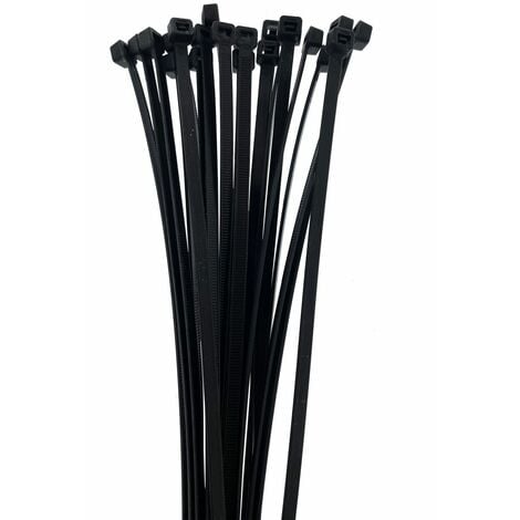 Primaster Kabelbinder 100 Stück schwarz 4,8 mm breit 390 mm lang  Kabelbinderset
