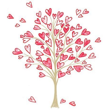 Braun & Company Servietten Motiv Love Tree 25 x 25 cm 20er Pack Papierservietten