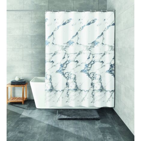 Kleine Wolke Duschvorhang Marble anthrazit, 180x200 cm Duschvorhänge