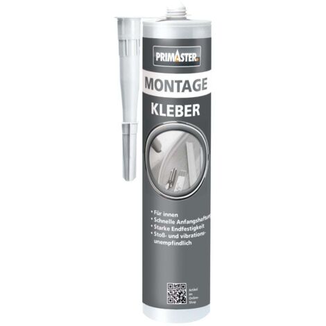 Primaster Montage Kleber 380g Beton- Stein- Styropor- Holz- Fliesenkleber  Innen