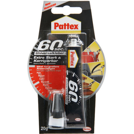 Pattex 60sec. Universalkleber 20 g Tube, klar & farblos Universalkleber (1/5)