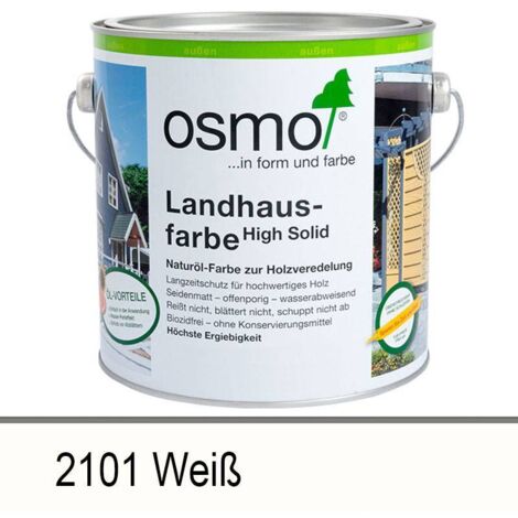 Osmo Landhausfarbe 2,5 L weiß Holzschutzfarbe