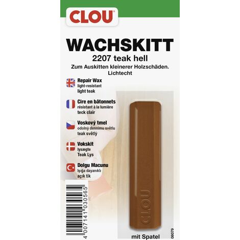 Clou Wachskitt teak hell Holzpaste Holzkitt 