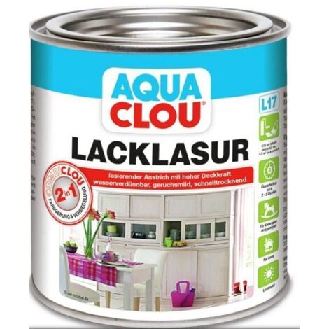 Aqua Clou Lacklasur L17 Nr. 16 375 ml weiß Schutzlack Schutzlasur Innen