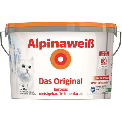 Alpinaweiß Das Original 4 L weiß matt Wandfarbe