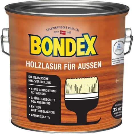 Bondex Holzlasur für Außen 2,5 l dunkelgrau Lasur Holz Holzschutz Schutzlasur (1/4)