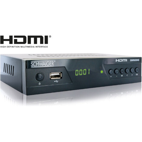 Schwaiger Satelliten-Receiver DSR500HD Full HD (DVB-S2) Free to Air Sat-Receiver