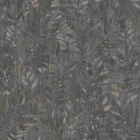 Rasch Vliestapete 561289 BARBARA home Collection III farn blau-gold, 10,05 x 0,53 m Wandtapete (1/4)