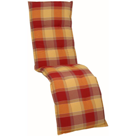 GO-DE Liegenauflage 170 x 50 x 8 cm orange Auflage Polster Kissen Liegestuhl (1/3)