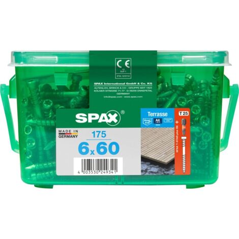 Spax Terrassenschrauben 6.0 x 60 mm TX 25 - 175 Stk. Terrassenschrauben & Dielenschrauben (1/4)