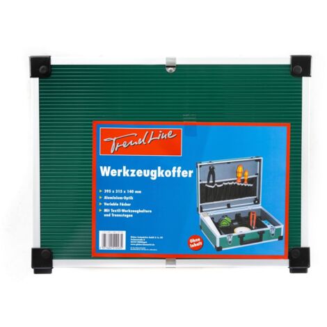 TrendLine Werkzeugkoffer Werkzeugkiste Alukoffer Alu Rahmen leer 39,5x30x13cm